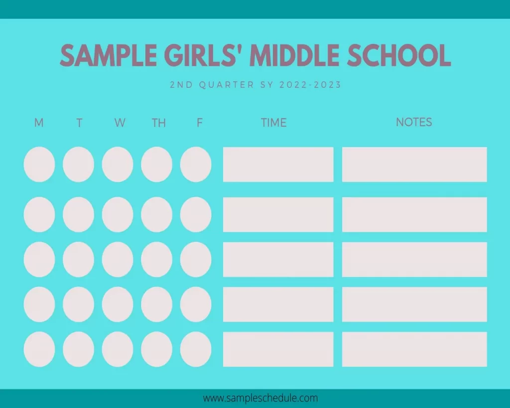 School Schedule Templates 01