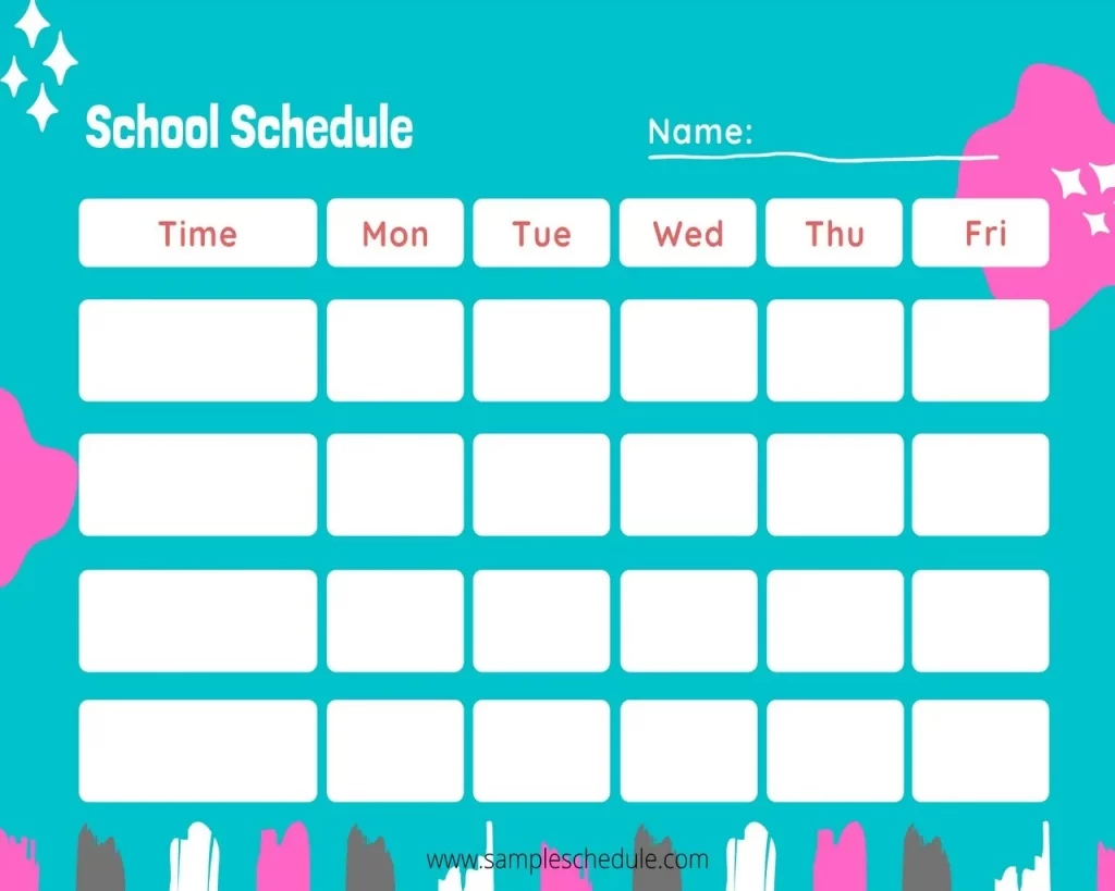 School Schedule Templates 02
