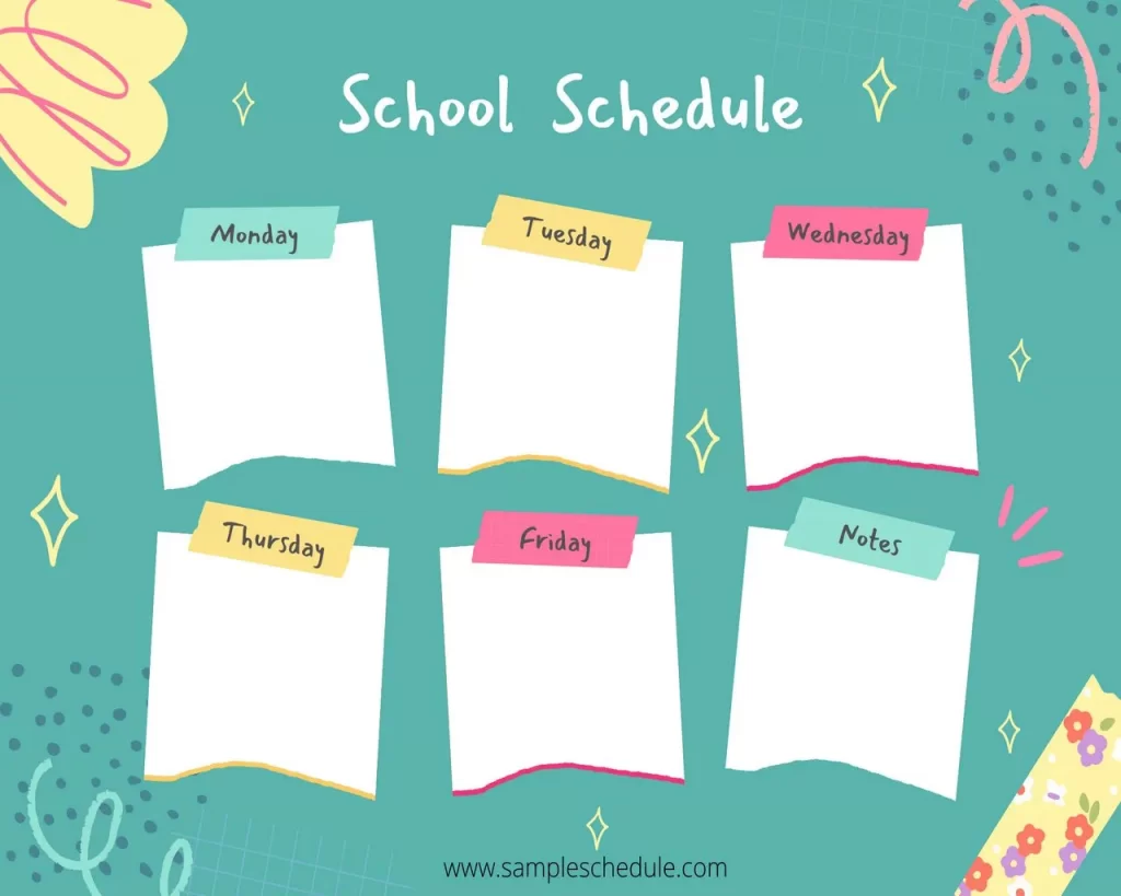School Schedule Templates 03