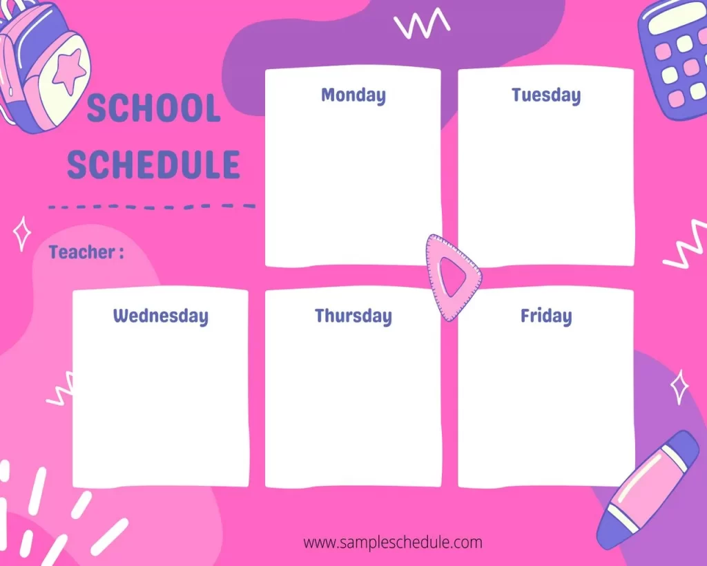 School Schedule Templates 04