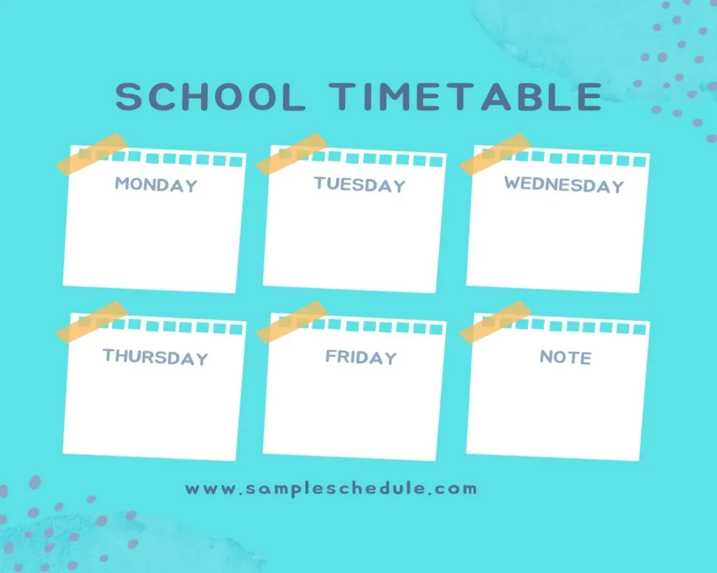 School Schedule Templates 05