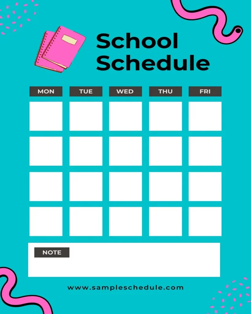 School Schedule Templates 06