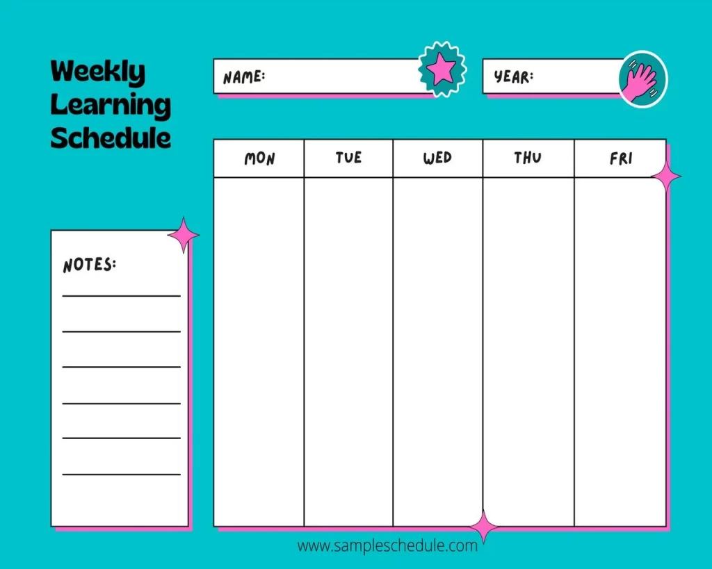 School Schedule Templates 07