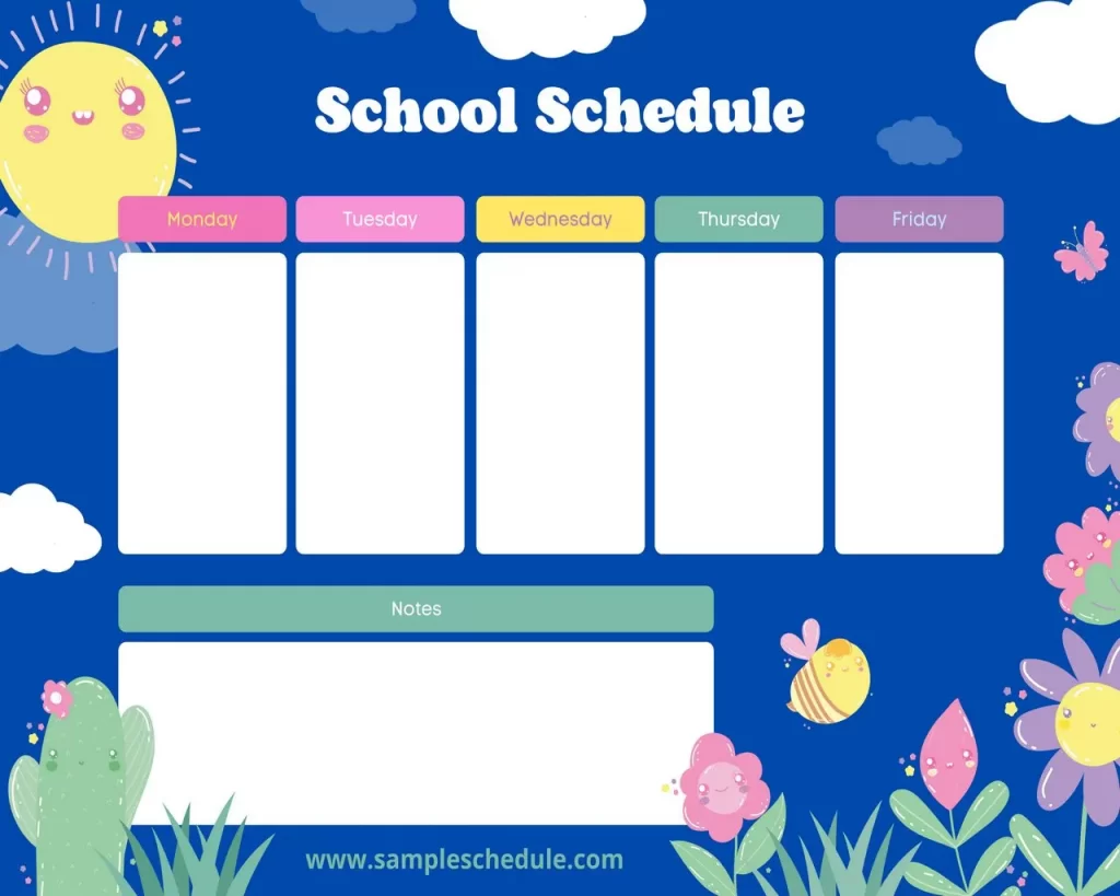 School Schedule Templates 08