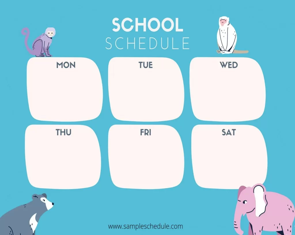 School Schedule Templates 12