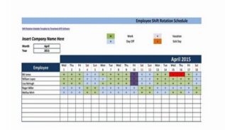 Shift Rotation Schedule Template Featured
