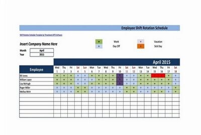 Shift Rotation Schedule Template Featured