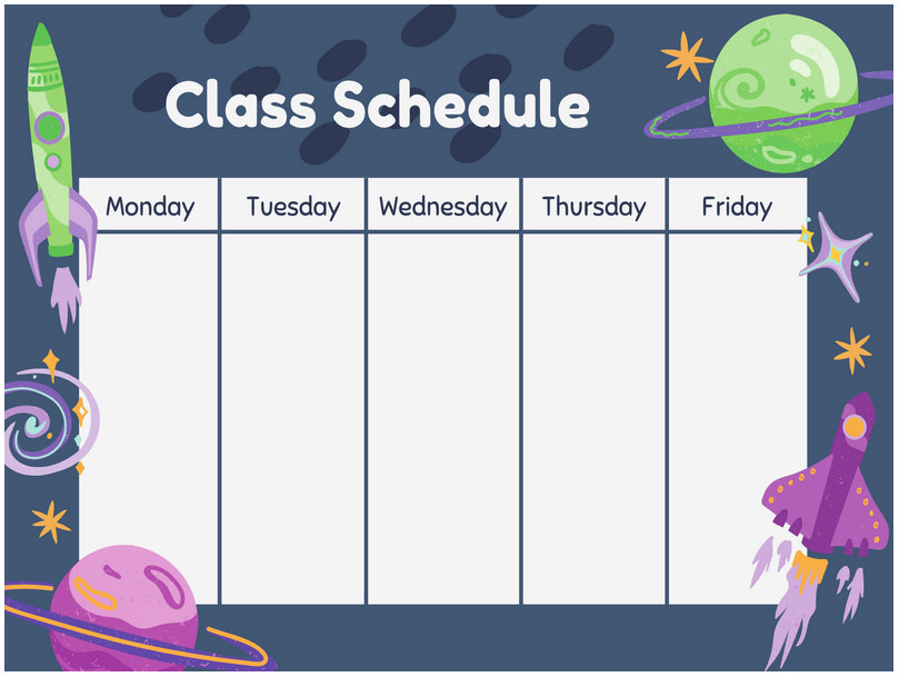 Aesthetic Class Schedule Template