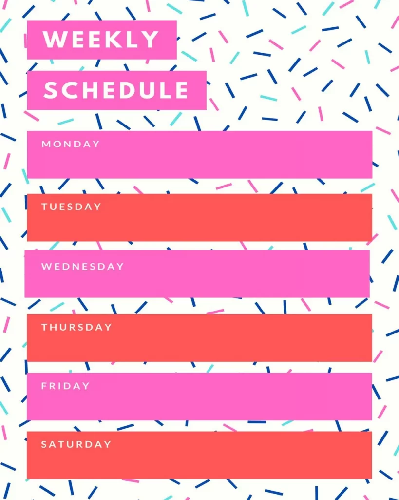 Template For Weekly Schedule 05