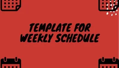 Template For Weekly Schedule Featured