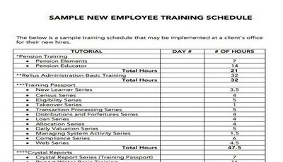 Training Schedule For Employees Featured