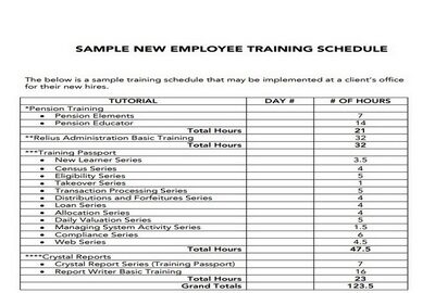 Training Schedule For Employees Featured