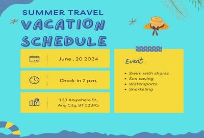 Vacation Schedule Featured
