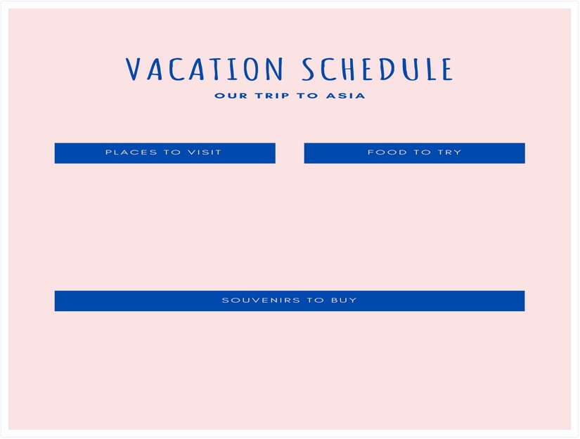 Vacation Schedule Template Download