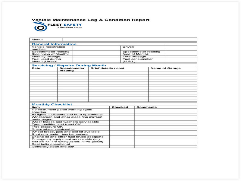 Vehicle Maintenance Schedule template 05