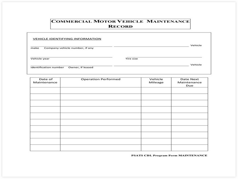 Vehicle Maintenance Schedule template 07
