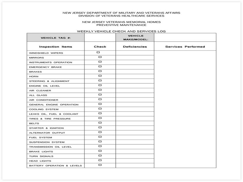 Vehicle Maintenance Schedule template 16