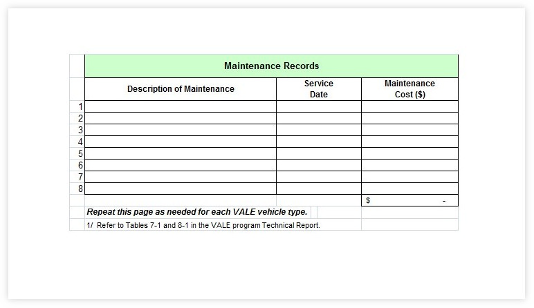 Vehicle Maintenance Schedule template 21