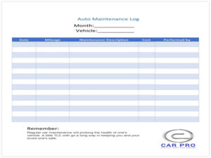 50 Best Vehicle Maintenance Schedule Template - sample schedule