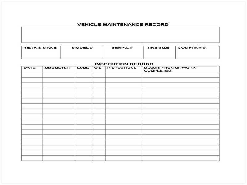 Vehicle Maintenance Schedule template 26