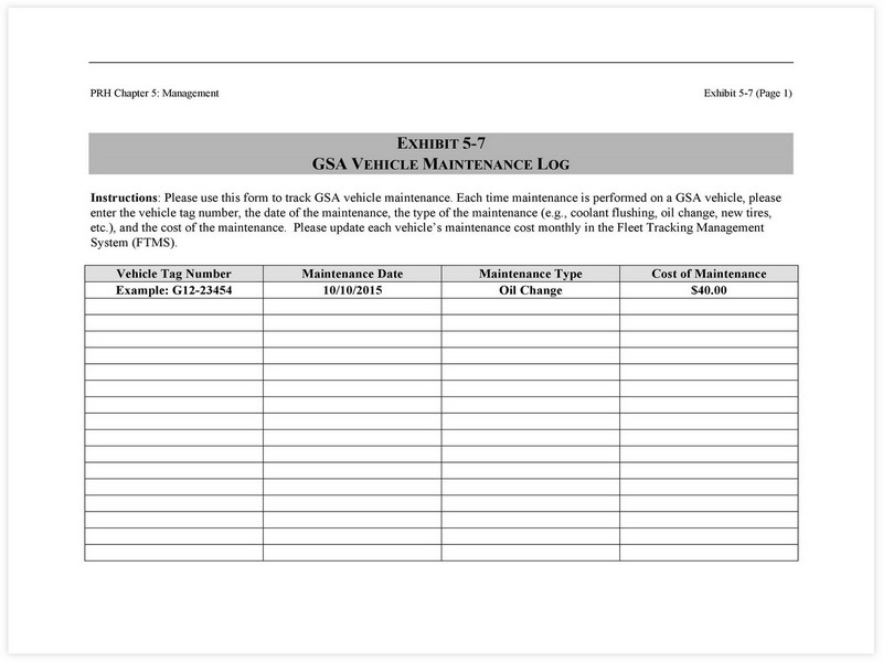 Vehicle Maintenance Schedule template 27