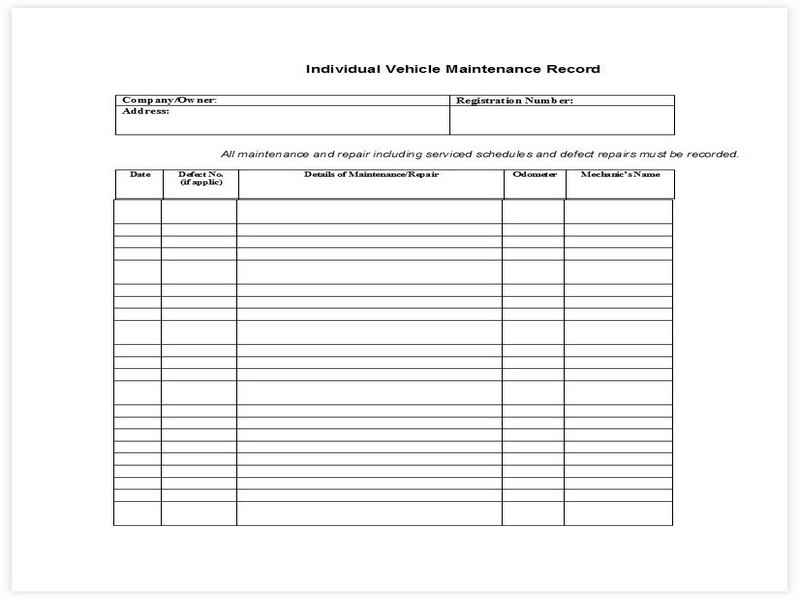 Vehicle Maintenance Schedule template 37