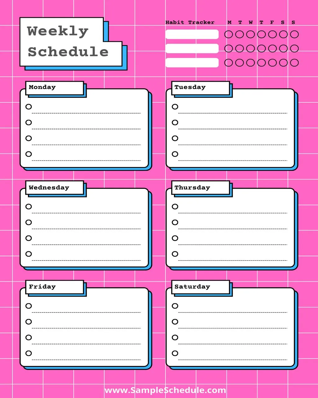 Weekly Schedule Template 09