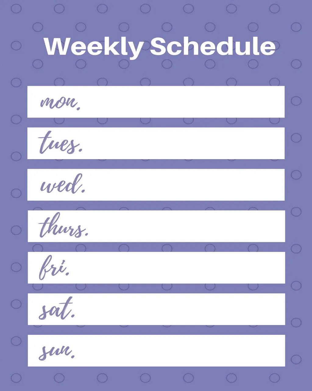 Weekly Schedule Template 17