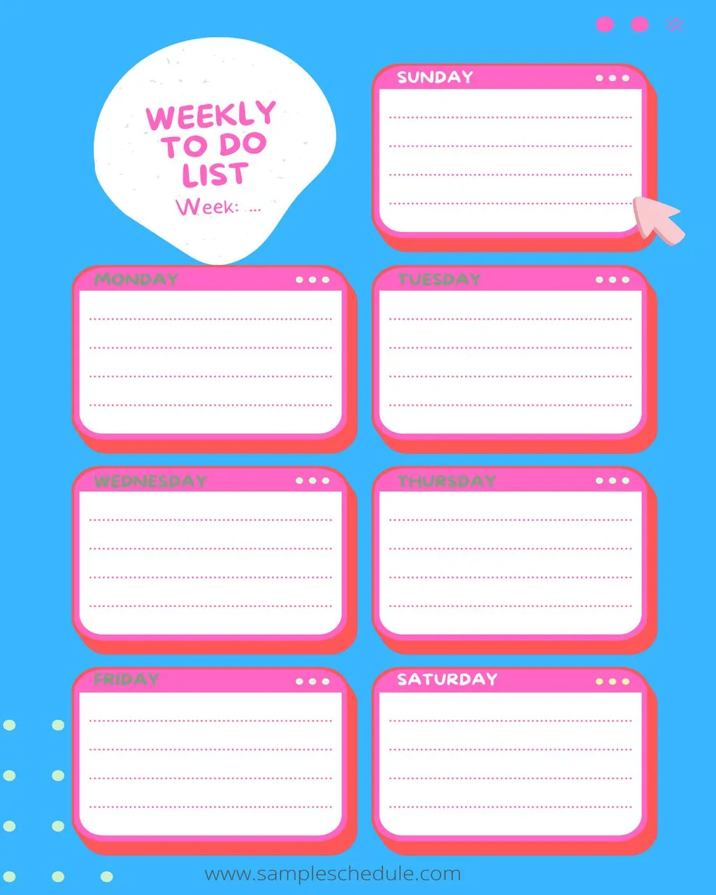 Weekly Schedule Template 19