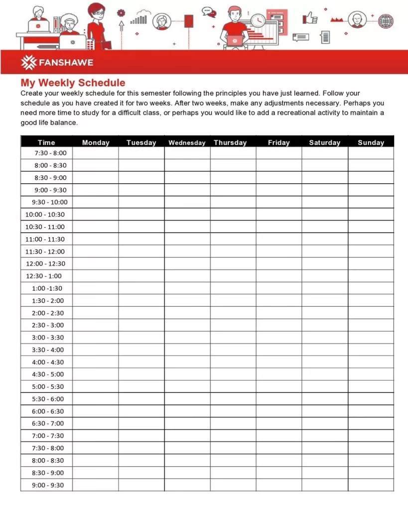 Weekly Schedule Template Excel 38