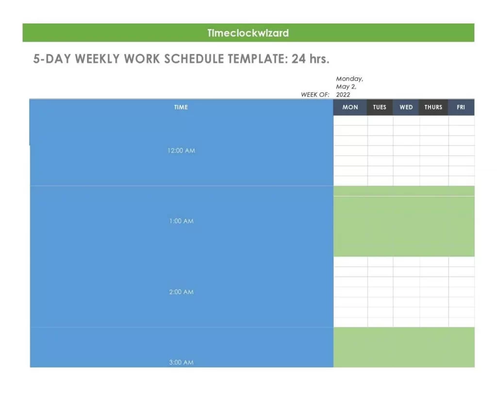 Weekly Schedule Template Word 36