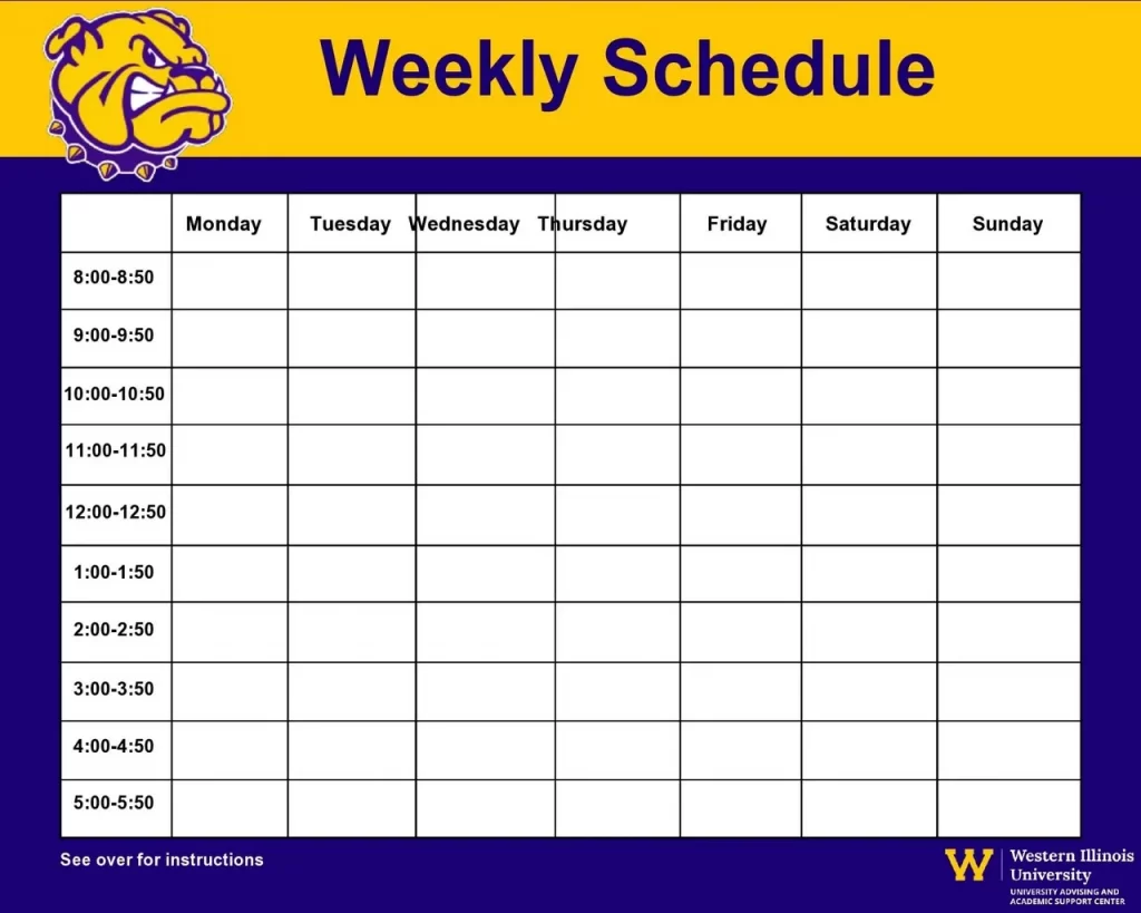 Weekly Schedule Template Word 39