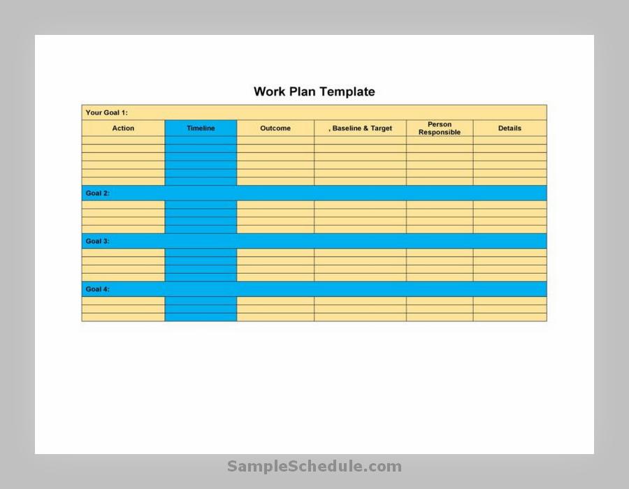 Work Planner Template 14