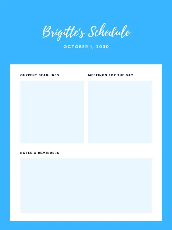 Free Sample Work Schedule Template - Work Schedule Sample 02