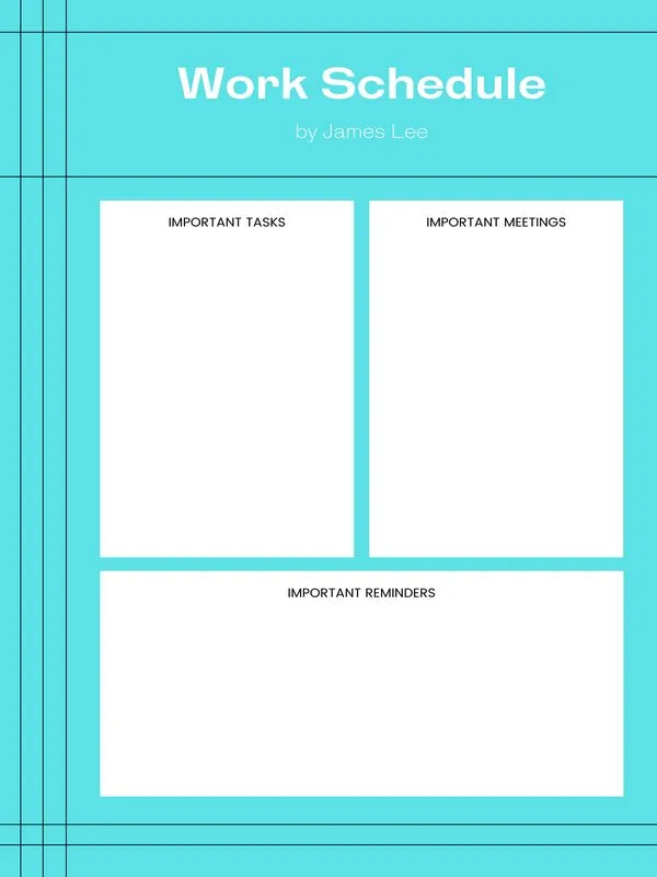 Free Sample Work Schedule Template - Work Schedule Sample 03