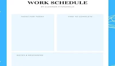 Work Schedule Sample Featured