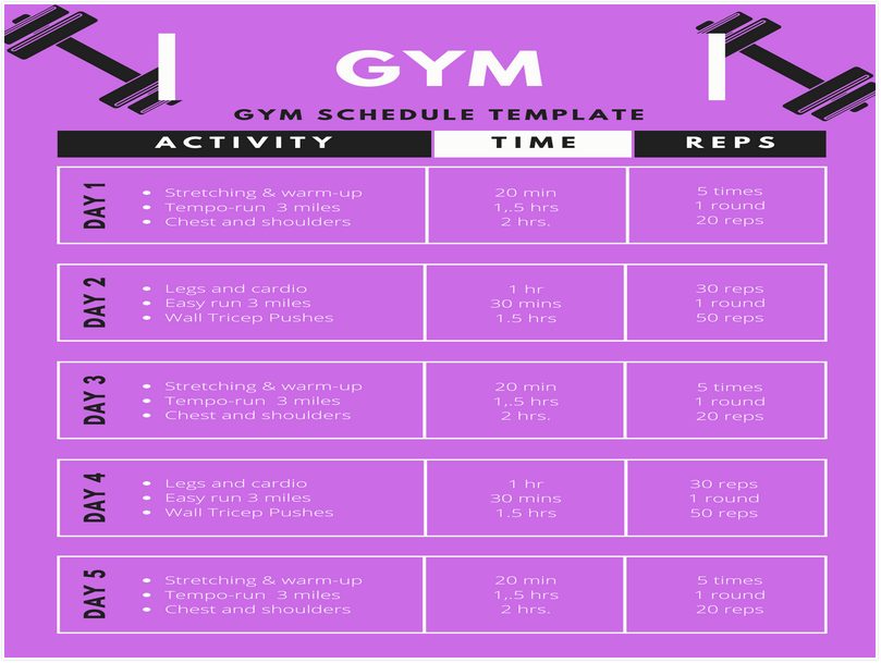 gym schedule template 04