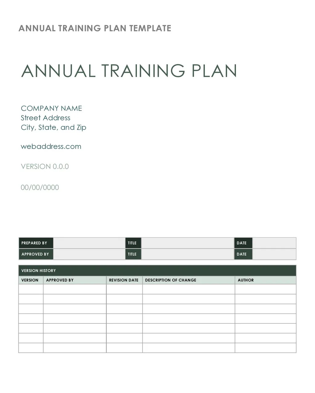 Annual Training Plan Template Excel 01