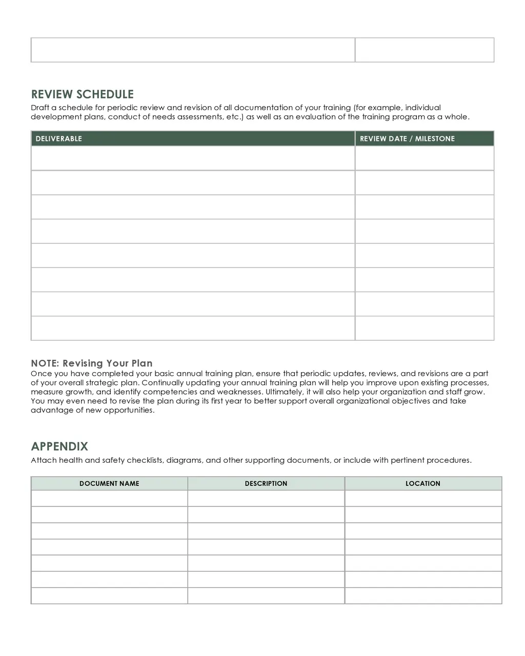 Annual Training Plan Template Excel 06