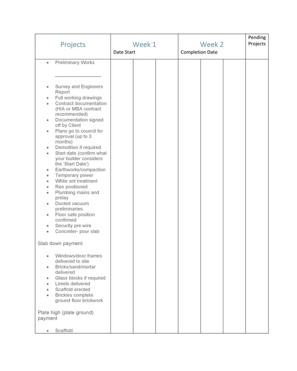 Construction Schedule Template 04