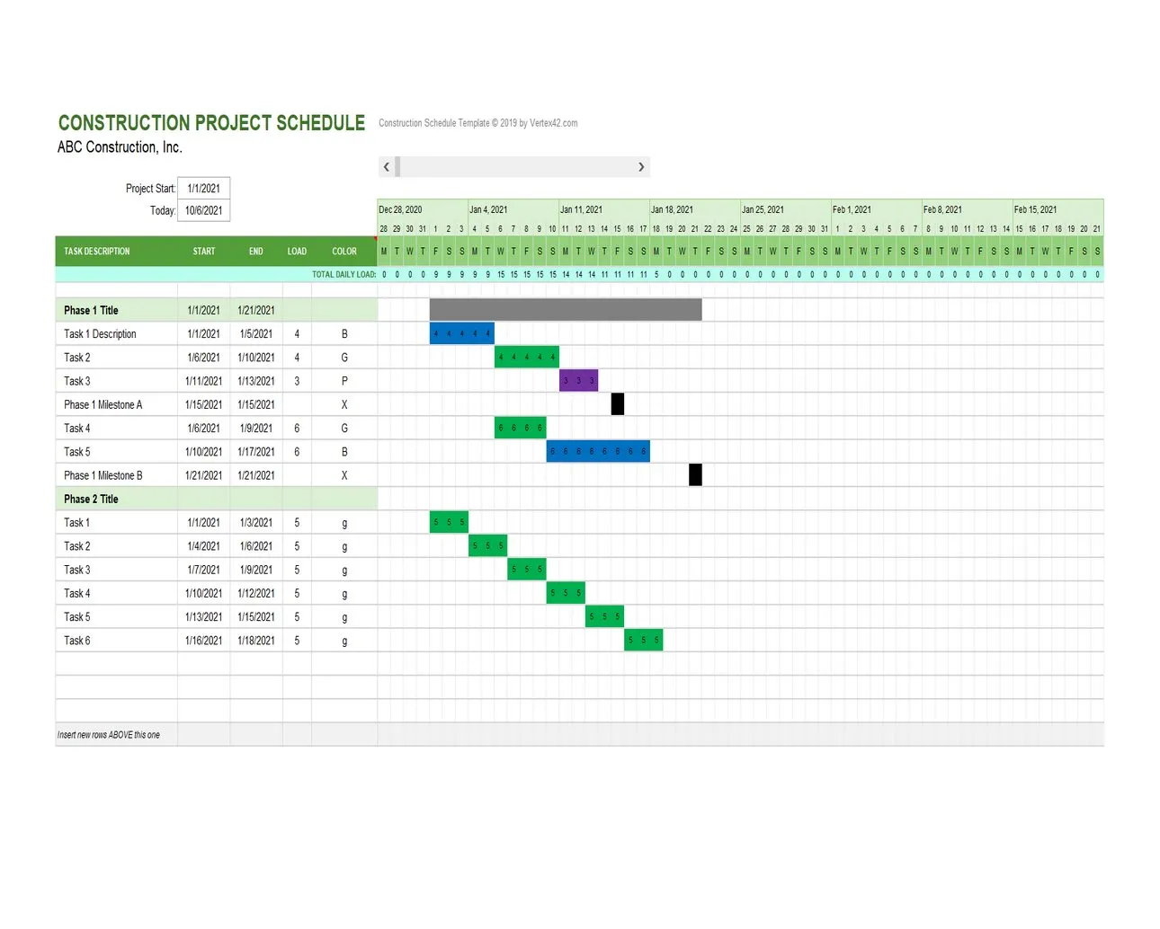 30 Free Construction Schedule Template Excel, PDF & Word - sample schedule