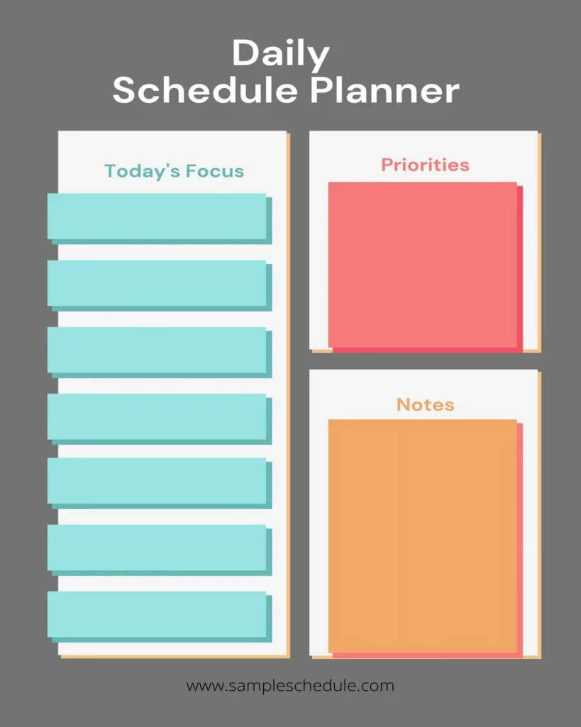 Daily Schedule Planner Template 03