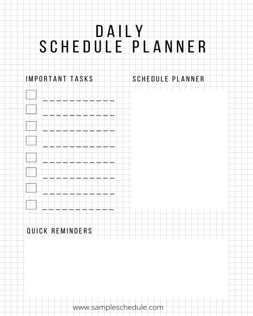 Daily Schedule Planner Template 05