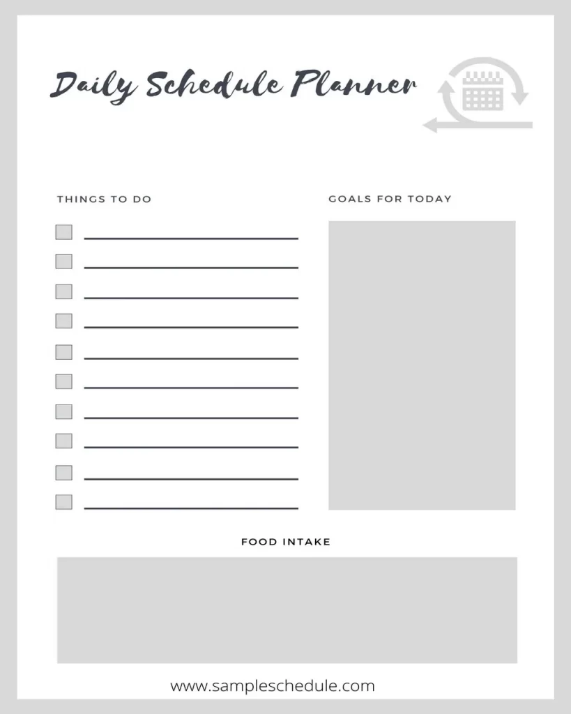 Daily Schedule Planner Template 09