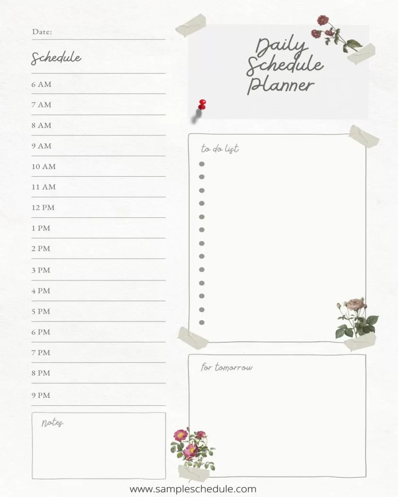 Daily Schedule Planner Template 12