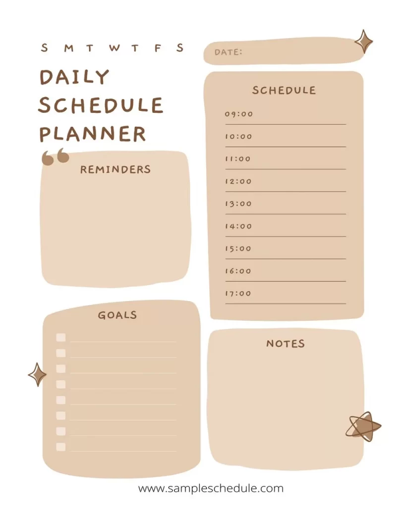 Daily Schedule Planner Template 13