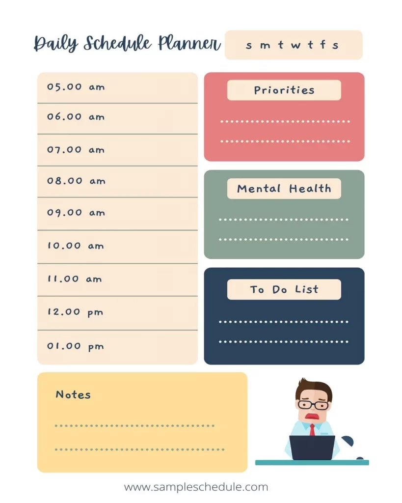 Daily Schedule Planner Template 14