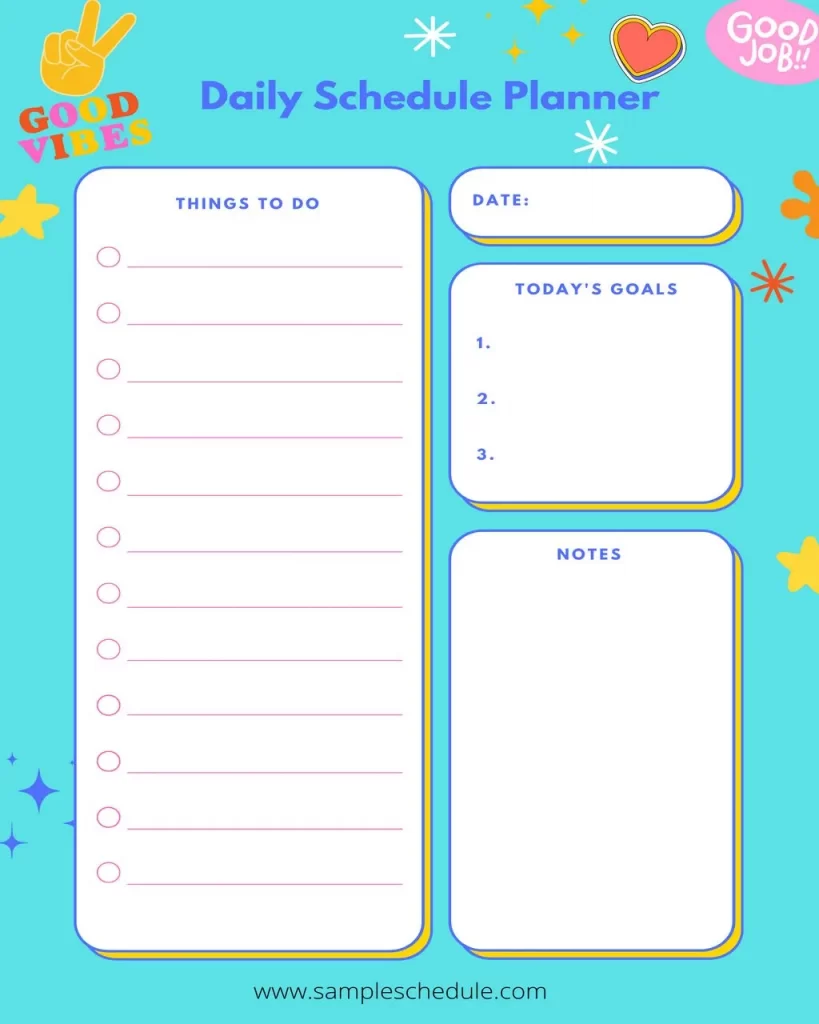 Daily Schedule Planner Template 15