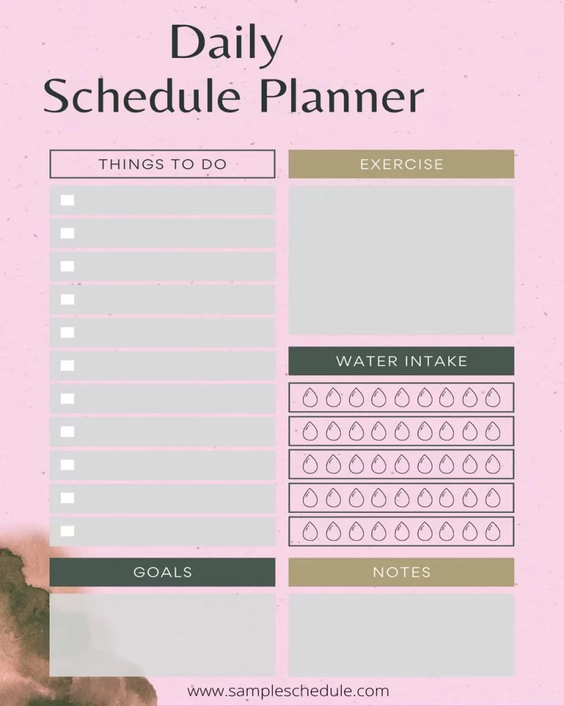Daily Schedule Planner Template 17