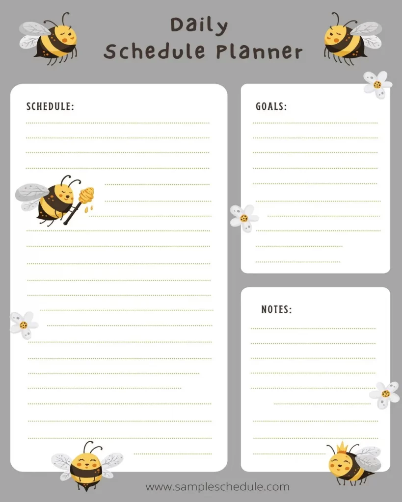 Daily Schedule Planner Template 19